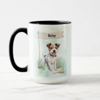 Parson Russell Terrier Watercolor Personalised Dog