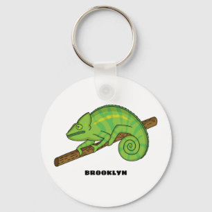 Parson's chameleon illustration key ring