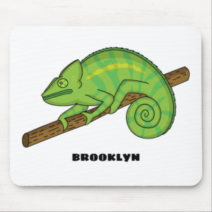 Parson's chameleon illustration mouse pad