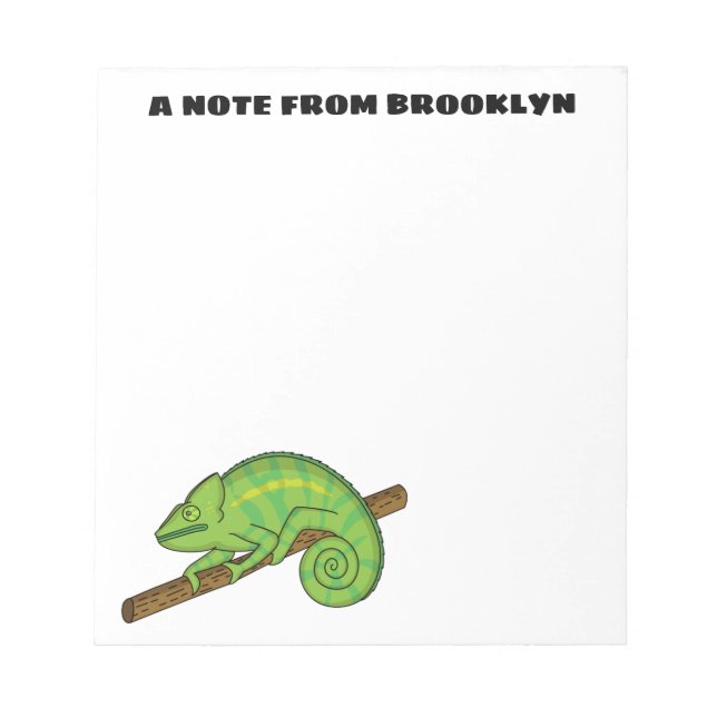 Parson's chameleon illustration notepad (Front)