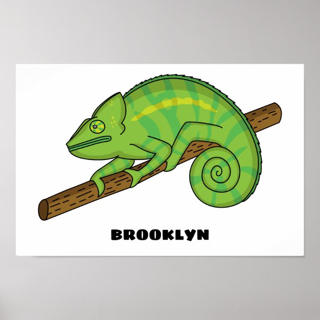 Parson's chameleon illustration  poster (Front)