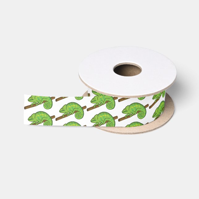Parson's chameleon illustration satin ribbon (Spool)