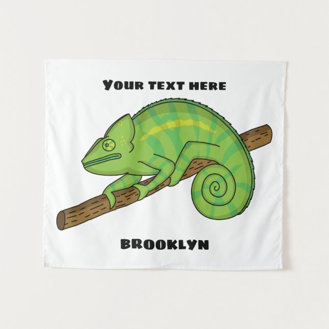Parson's chameleon illustration tapestry (Front (Horizontal))