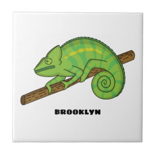Parson's chameleon illustration tile