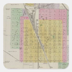 Parsons, Labette County, Kansas Square Sticker