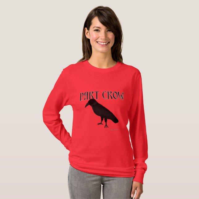 Part Crow Ladies Long Sleeve Shirt (Front Full)