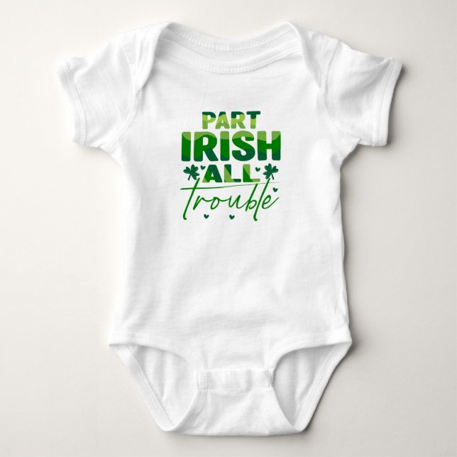  Part Irish All Trouble Baby Bodysuit (Front)