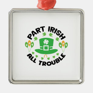 Part Irish All Trouble Metal Tree Decoration