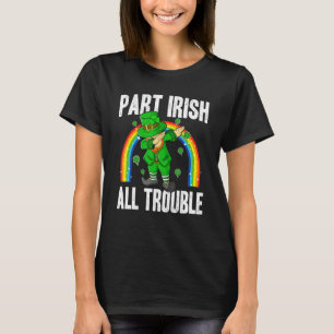 Part Irish  Kids St Patricks Day Dabbing Leprechau T-Shirt