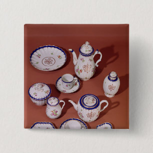 Part of a Worcester monogrammed tea service 15 Cm Square Badge