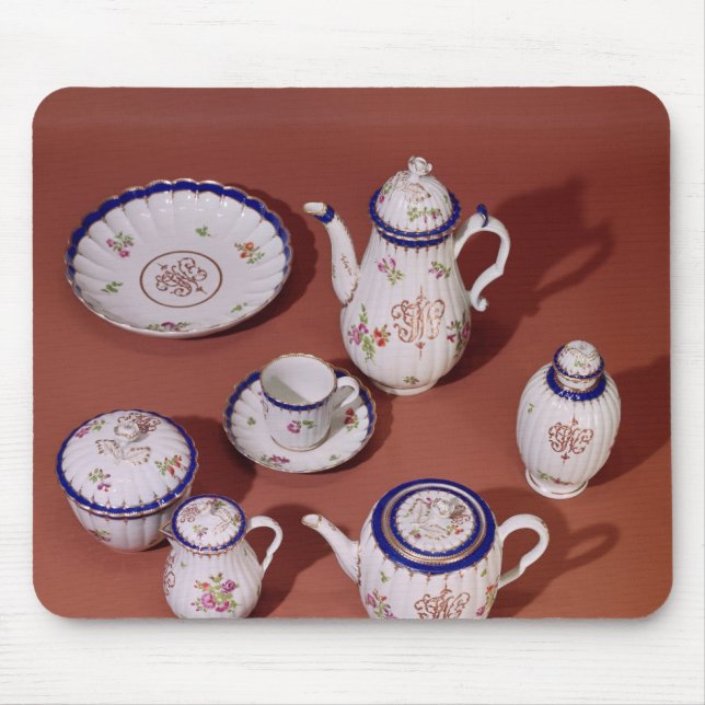 Part of a Worcester monogrammed tea service Mouse Pad (Front)