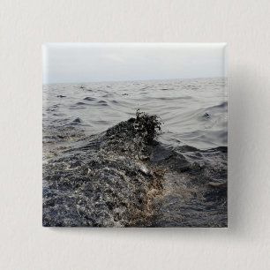 Part of an oil slick in the Gulf of Mexico 15 Cm Square Badge