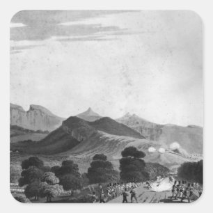 Part of British Army forming before Port Louis Square Sticker