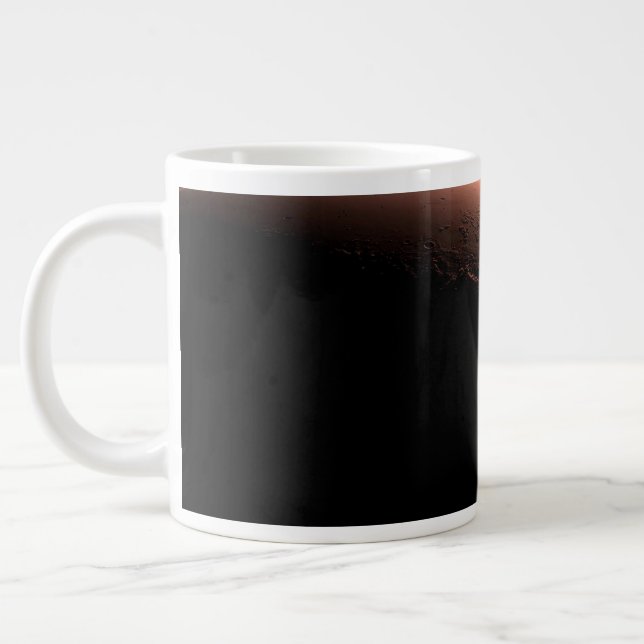 Part Of Mars At The Boundary Of Light And Dark. Large Coffee Mug (Left)