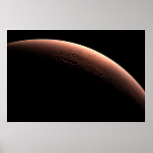 Part Of Mars At The Boundary Of Light And Dark. Poster