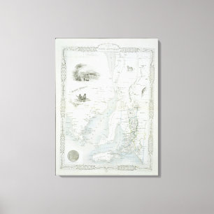 Part of South Australia, from a Series of World Ma Canvas Print