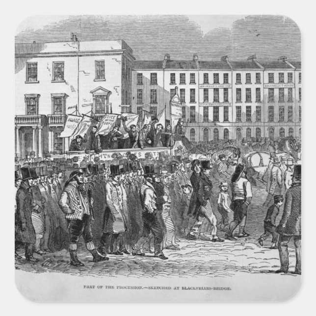 Part of the Chartist Procession Square Sticker (Front)