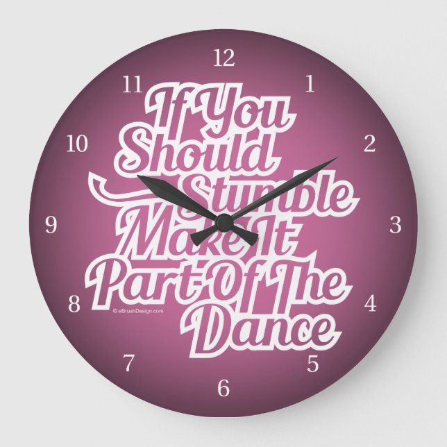 Part Of The Dance Large Clock (Front)