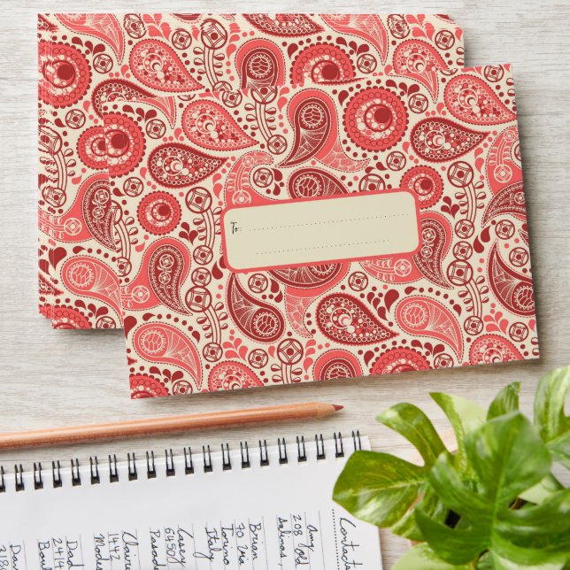 Part of the Love Letters Paisley Rose Collection Envelope (Stacked)