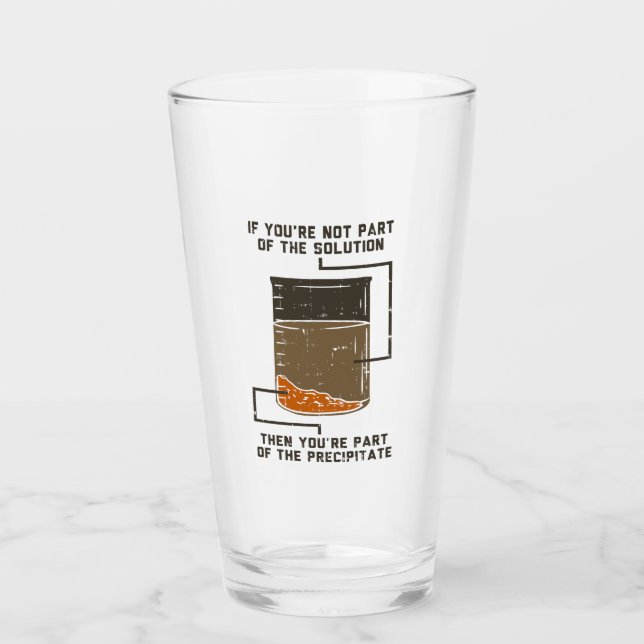 Part of the Precipitate Chemistry Teacher Gag Glass (Front)