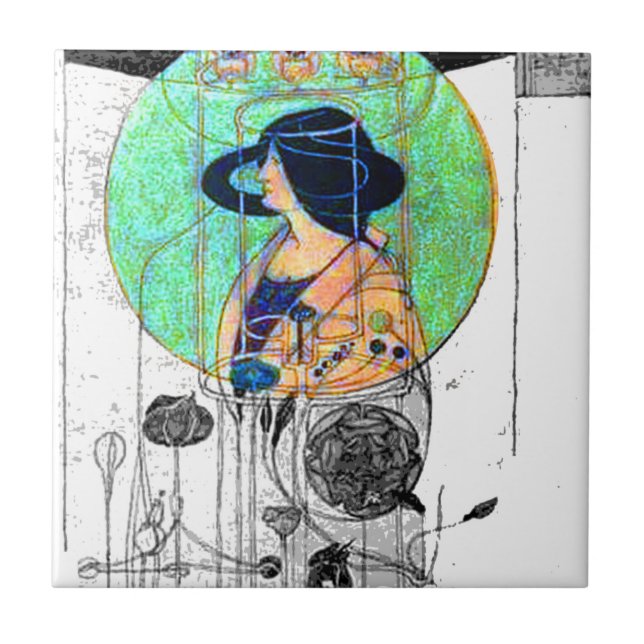 Part Seen - Part Imagined by Charles R. Mackintosh Tile (Front)