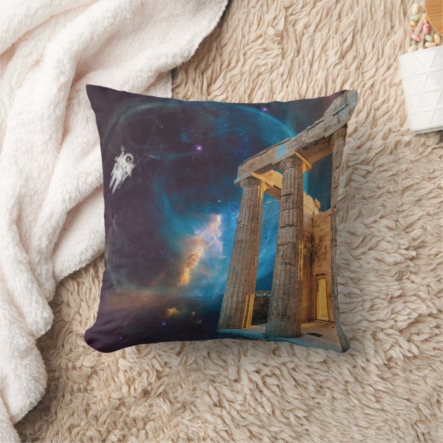 Parthenon Acropolis Greece Meets Space Cushion (Blanket)