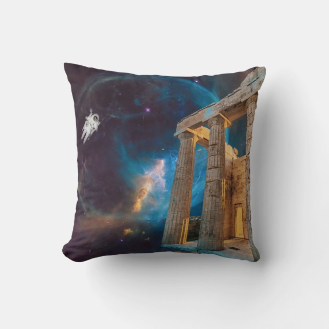 Parthenon Acropolis Greece Meets Space Cushion (Front)