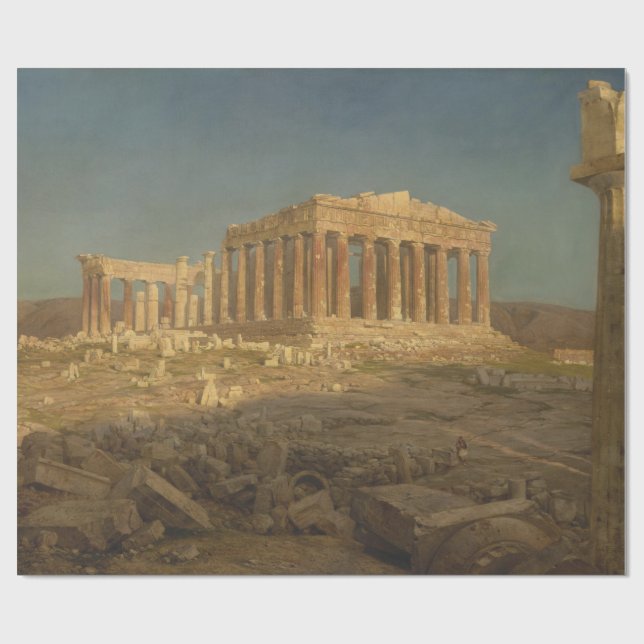 Parthenon (Ancient Greek Temple, Athens Landmark) Wrapping Paper (Flat)