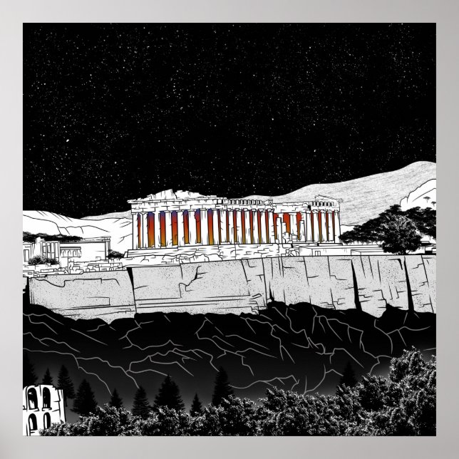 Parthenon Athens Greece Poster (Front)