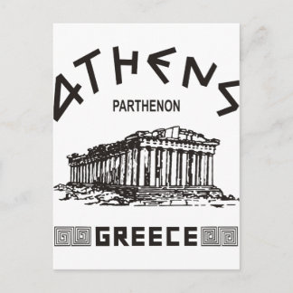 Parthenon - Athens - Greek (black) Postcard