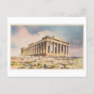 Parthenon in Acropolis, Athens, Greece, Vintage Postcard