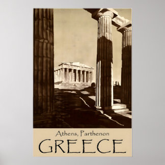 Parthenon Print Athens Art Greece Travel Poster Gr