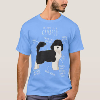 Parti Cavapoo Dog Anatomy 2 T-Shirt