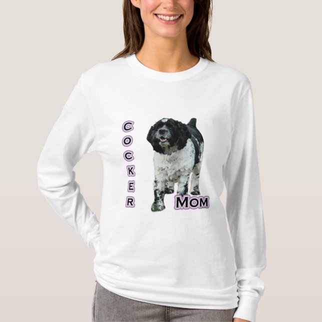Parti Cocker Spaniel Mum; Mum of Cocker Spaniel T-Shirt (Front)