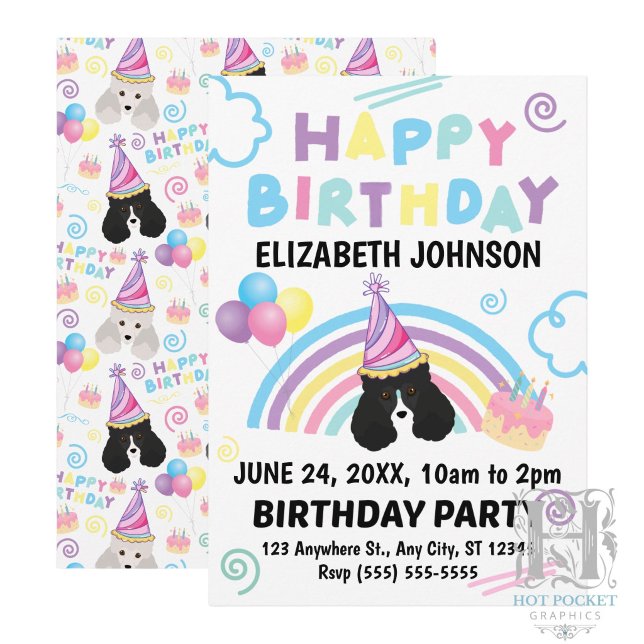 Parti Poodle Birthday Invitation (Creator Uploaded)