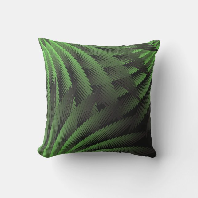 Partial Green Ferns Cushion (Front)