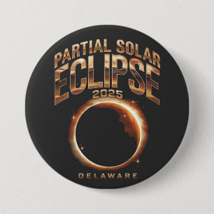 Partial Solar Eclipse 2025 Astronomy Event 7.5 Cm Round Badge