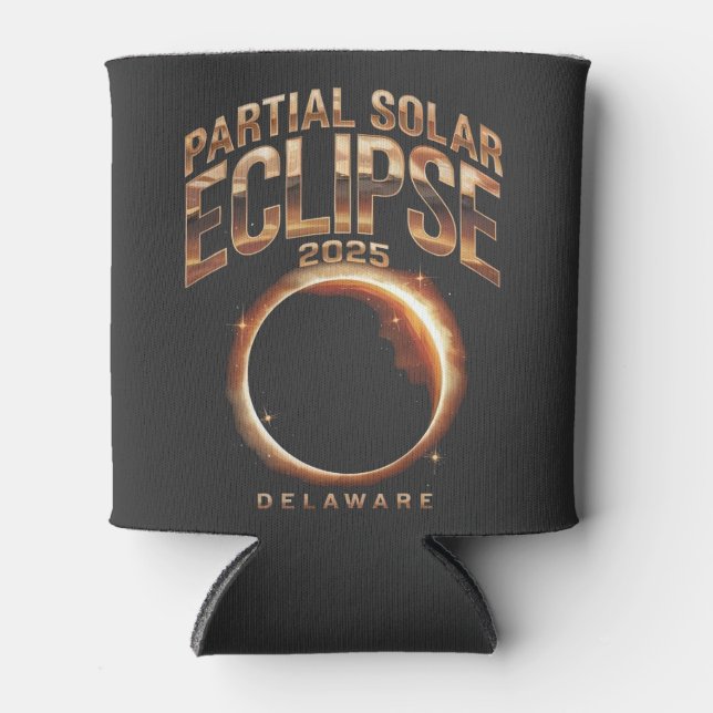 Partial Solar Eclipse 2025 Astronomy Event  Can Cooler (Front)