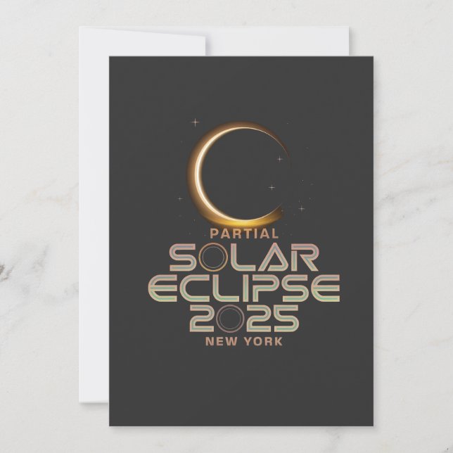 Partial Solar Eclipse 2025 Astronomy Event  Invitation (Front)