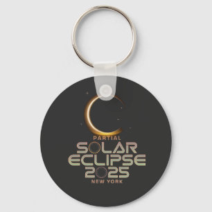 Partial Solar Eclipse 2025 Astronomy Event Key Ring