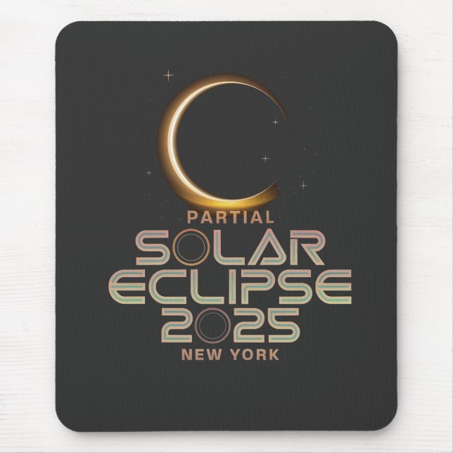 Partial Solar Eclipse 2025 Astronomy Event  Mouse Pad (Front)