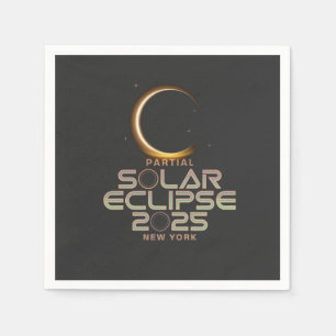 Partial Solar Eclipse 2025 Astronomy Event  Napkin