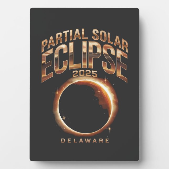 Partial Solar Eclipse 2025 Astronomy Event  Plaque (Front)