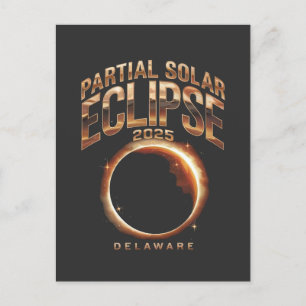 Partial Solar Eclipse 2025 Astronomy Event Postcard