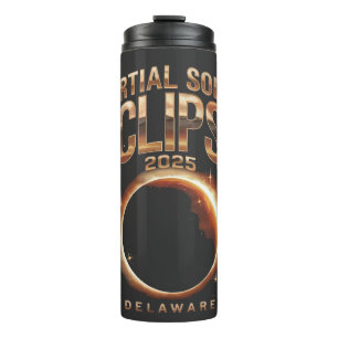 Partial Solar Eclipse 2025 Astronomy Event  Thermal Tumbler