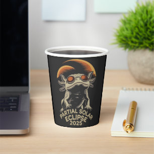 Partial Solar Eclipse 2025 Axolotl Ammph Paper Cups