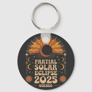 Partial Solar Eclipse 2025 Quebec Canada  Key Ring