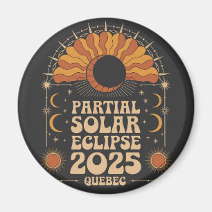 Partial Solar Eclipse 2025 Quebec Canada Magnet