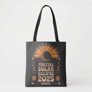 Partial Solar Eclipse 2025 Quebec Canada  Tote Bag