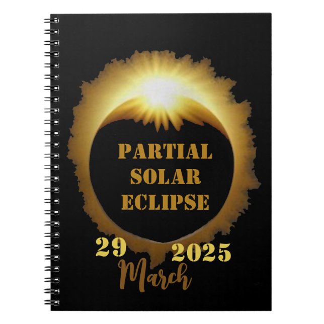 Partial Solar Eclipse Event 2025 Viewing Party Notebook (Front)